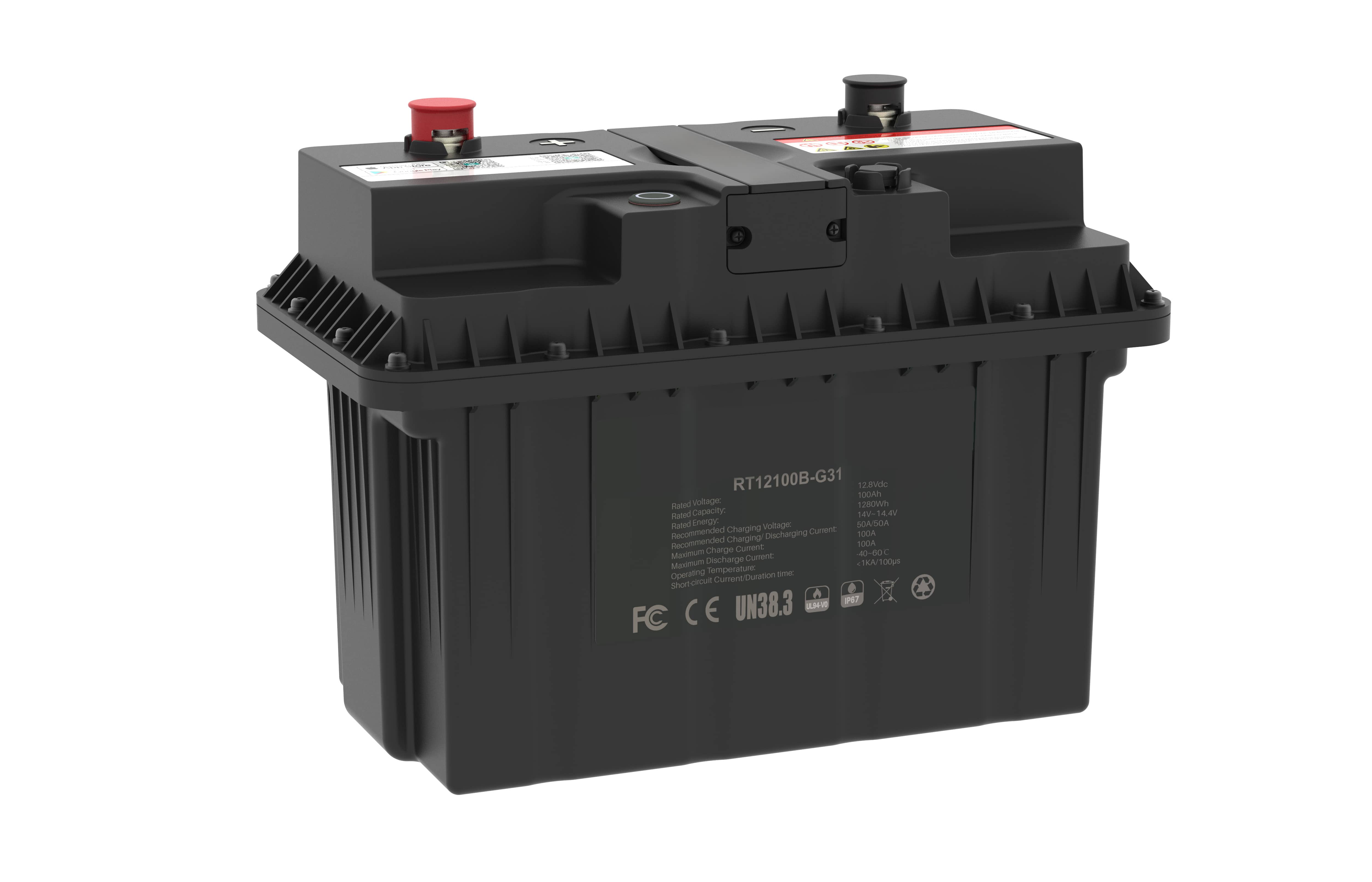 12V 100Ah Smart Lithium Iron Phosphate Battery