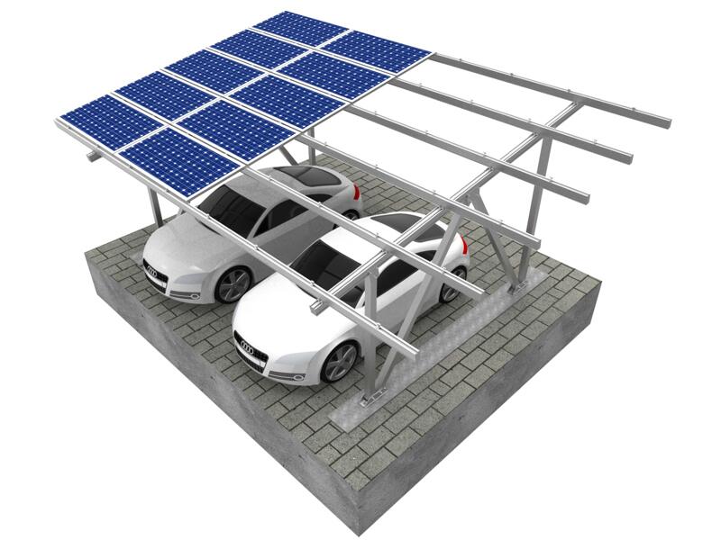 Sistema de montaje de marquesina solar de aluminio