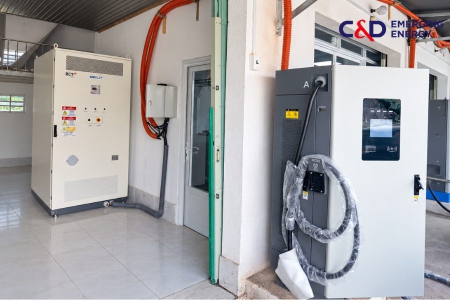 Proyecto integrado de almacenamiento de energía y carga de vehículos eléctricos en Vietnam, a cargo de C&D Emerging Energy y RCT Power Commission.